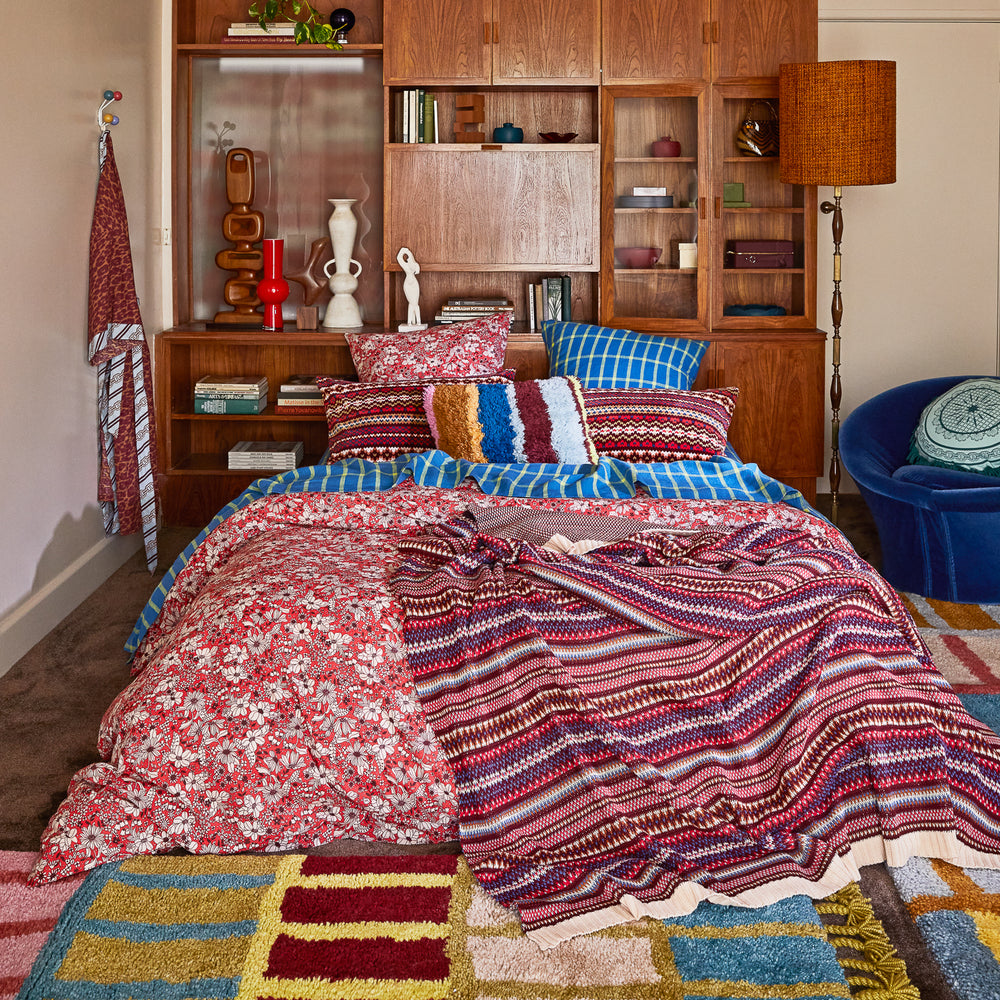 Arlette Knit Blanket - Scarlet
