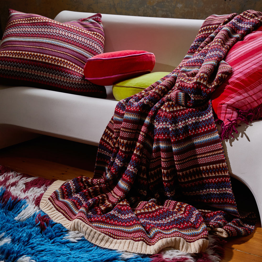 Arlette Knit Blanket - Scarlet