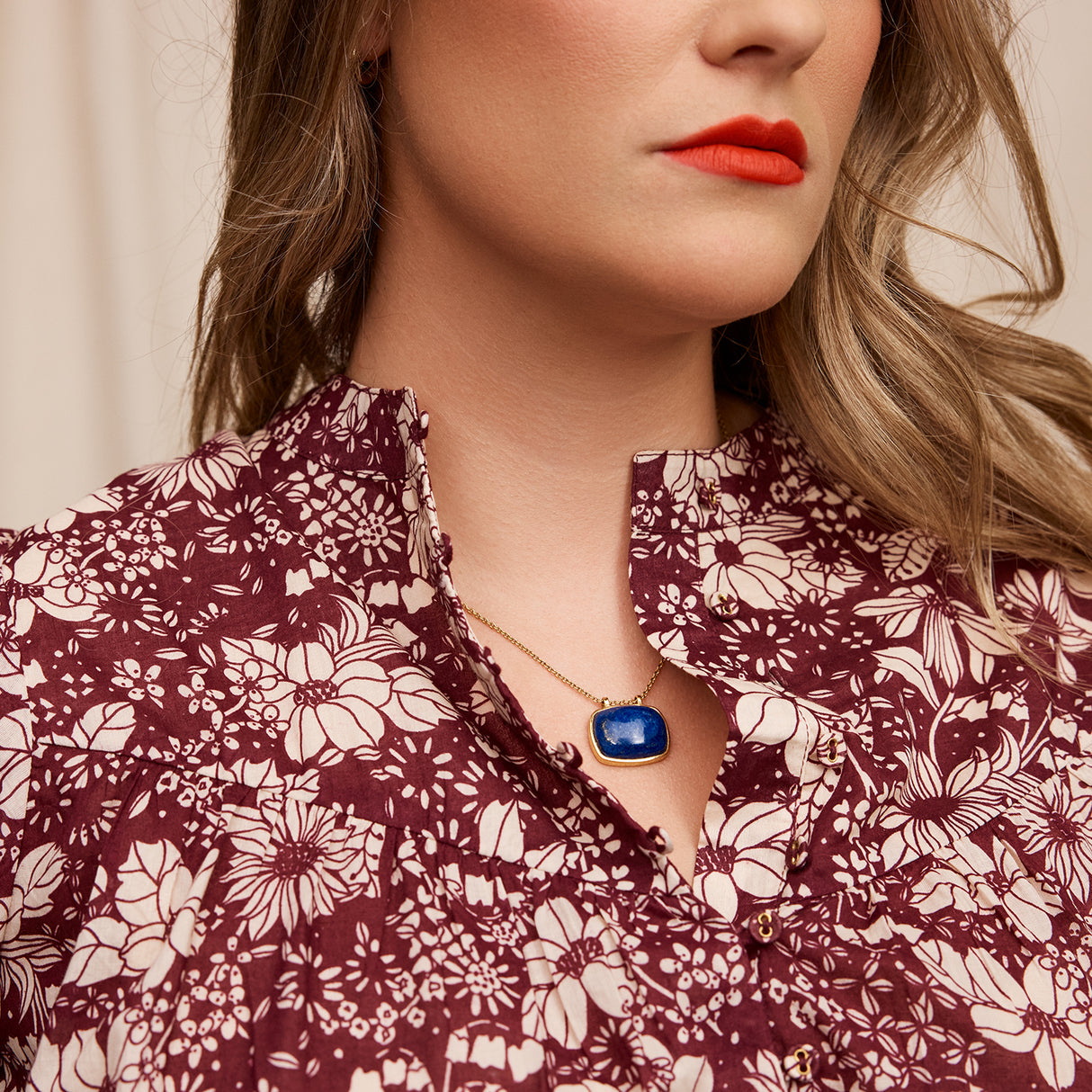 Evette Blouse - Mahogany 4