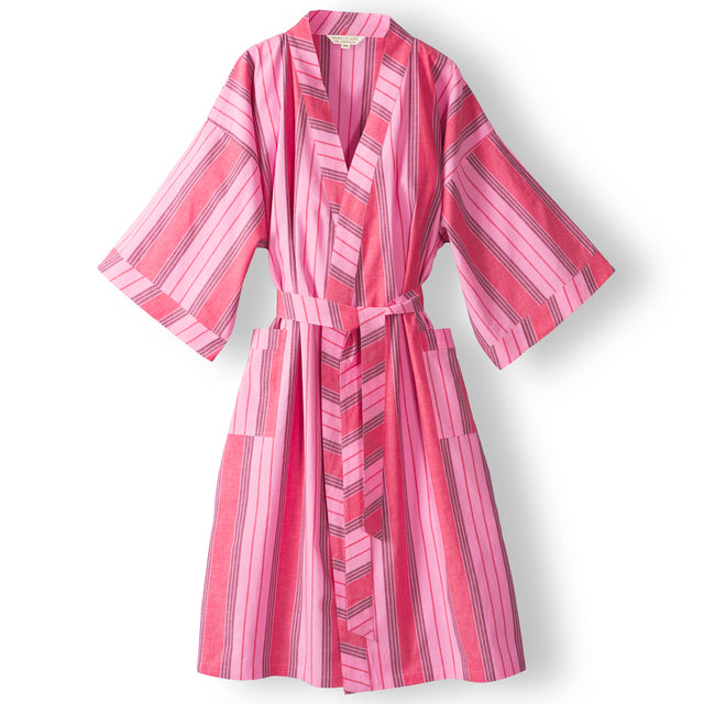 Brigitte Cotton Bath Robe - Scarlet