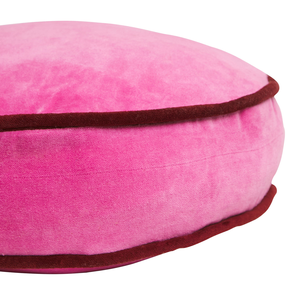 Castilo Round Velvet Cushion - Fuchsia Cover Only