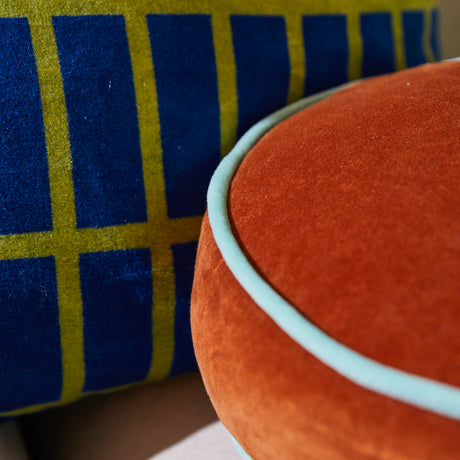 Castilo Round Velvet Cushion - Copper Cover Only