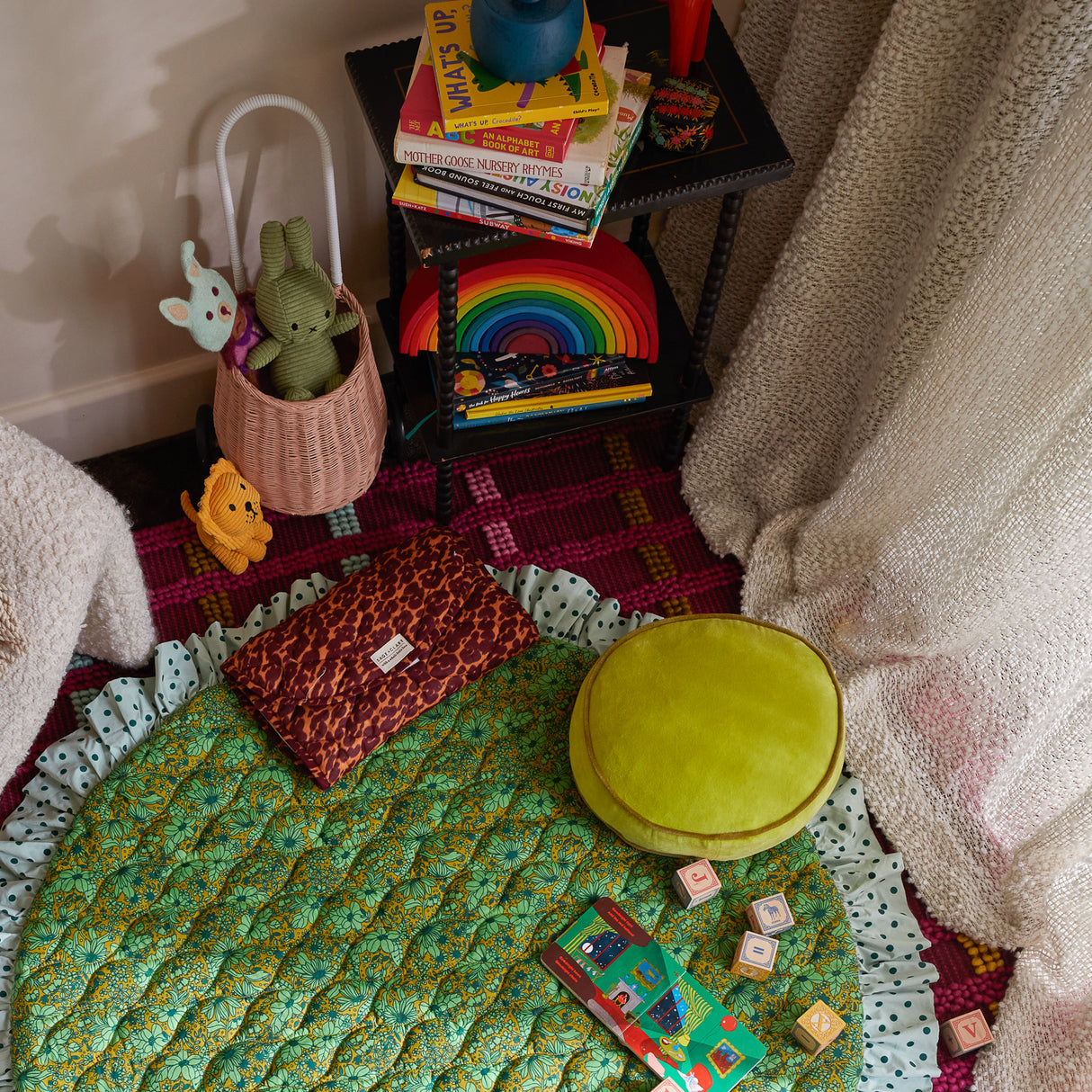 Castilo Round Velvet Cushion - Chartreuse Cover Only