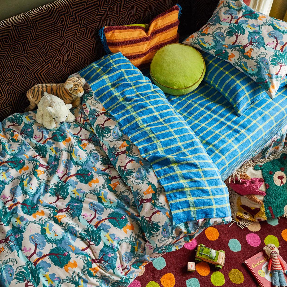 Castilo Round Velvet Cushion - Chartreuse Cover Only