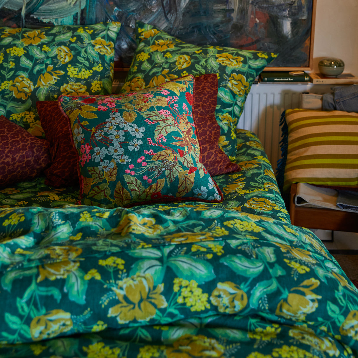 Claire Reversible Cushion - Jade Cover Only
