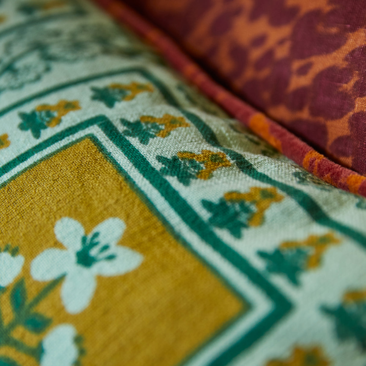 Claire Reversible Cushion - Jade Cover Only