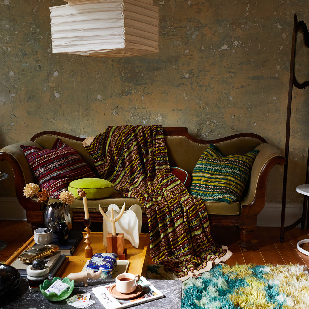 Arlette Knit Cushion - Forest