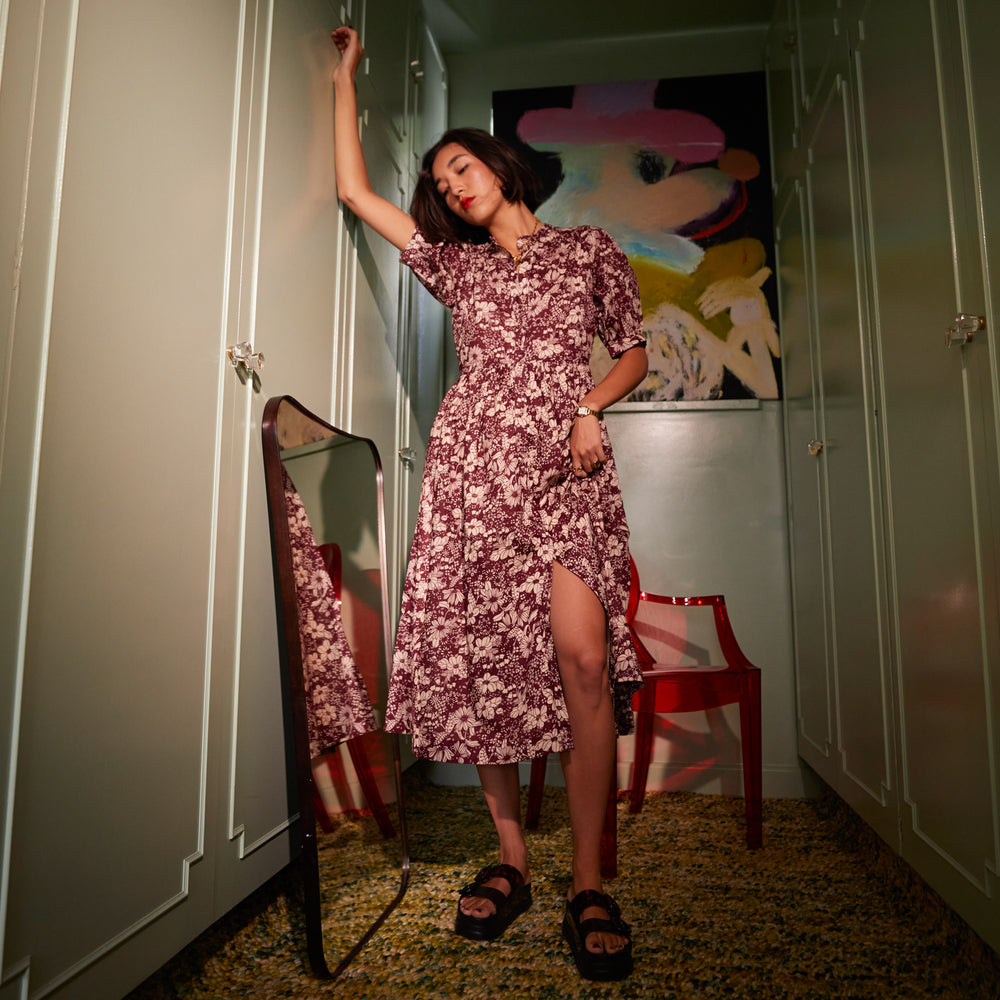 Evette Dress - Mahogany 4