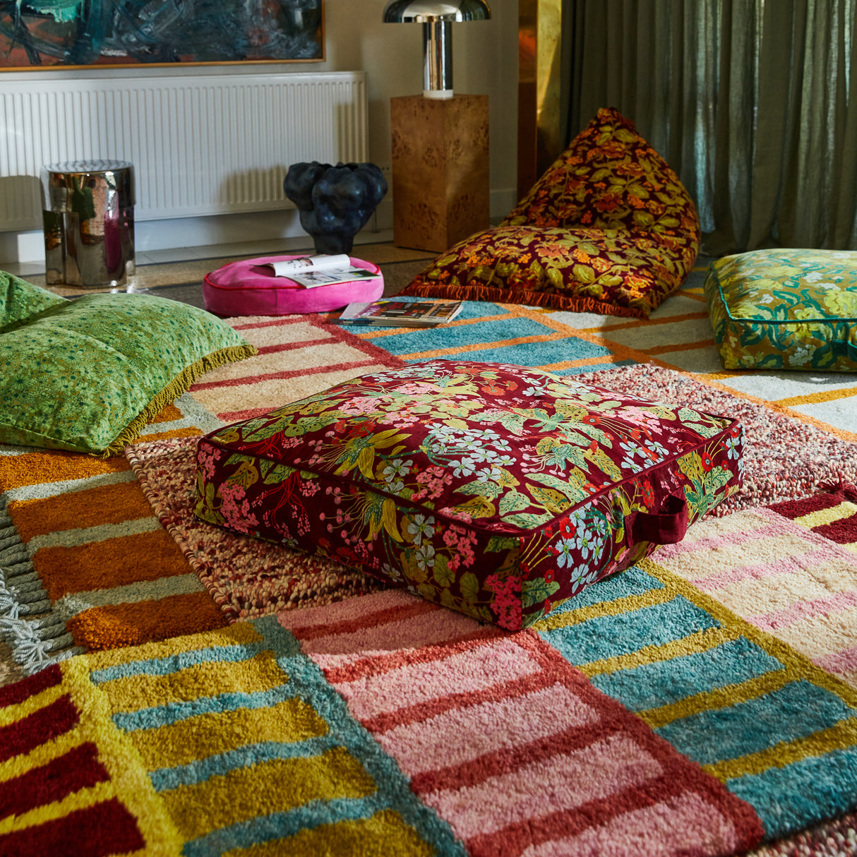 Genevieve Velvet Floor Cushion