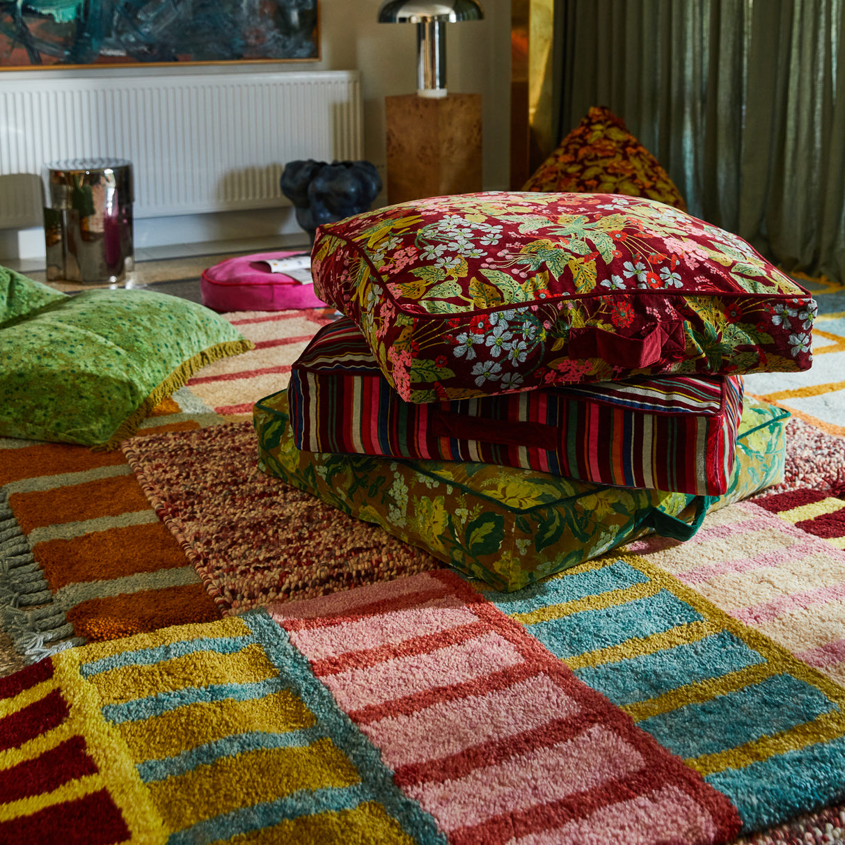 Genevieve Velvet Floor Cushion