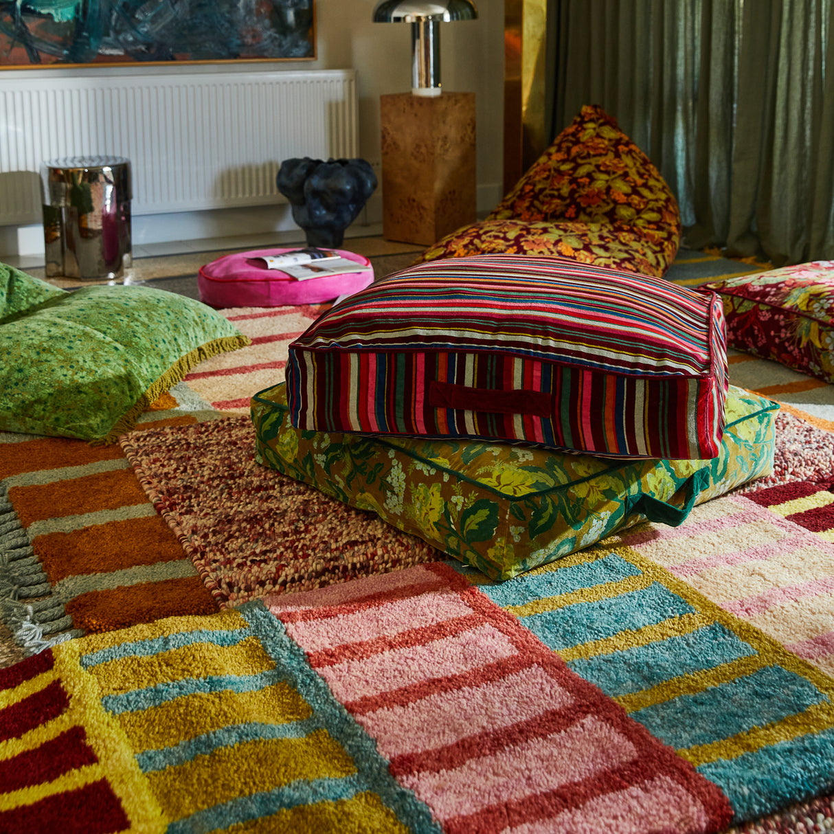 Corinne Velvet Floor Cushion