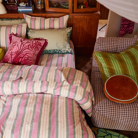 Brigitte Cotton Sheets - Fuchsia Flat Sheet / Single