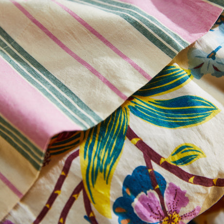 Brigitte Cotton Sheets - Fuchsia Flat Sheet / Single