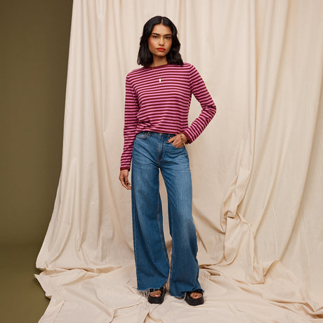 Pierre Knit Top - Fuchsia XS