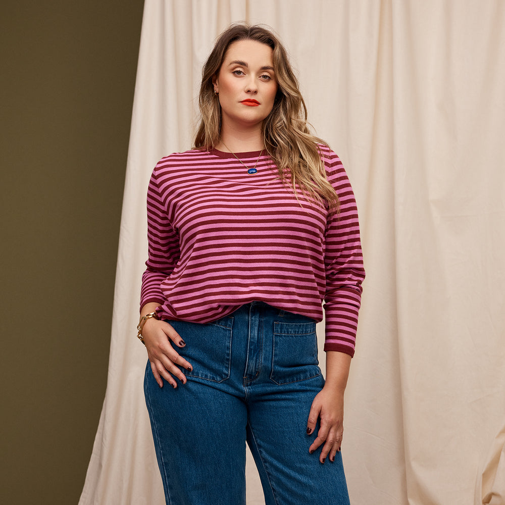 Pierre Knit Top - Fuchsia XS