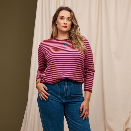 Pierre Knit Top - Fuchsia XS