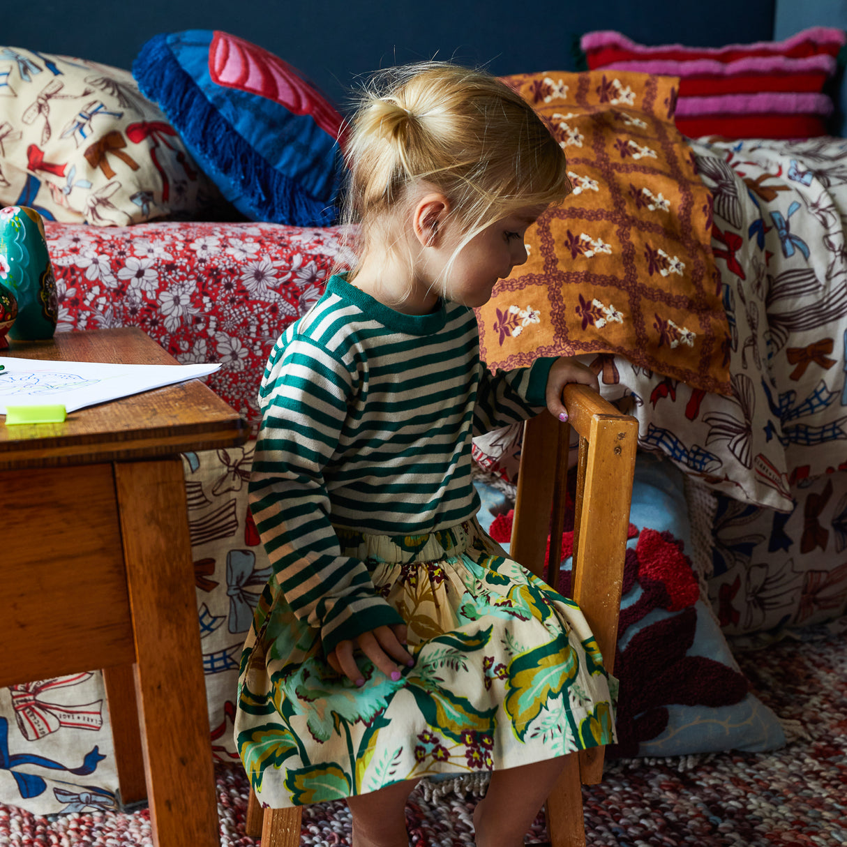 Pierre Kids Knit Top - Forest 3