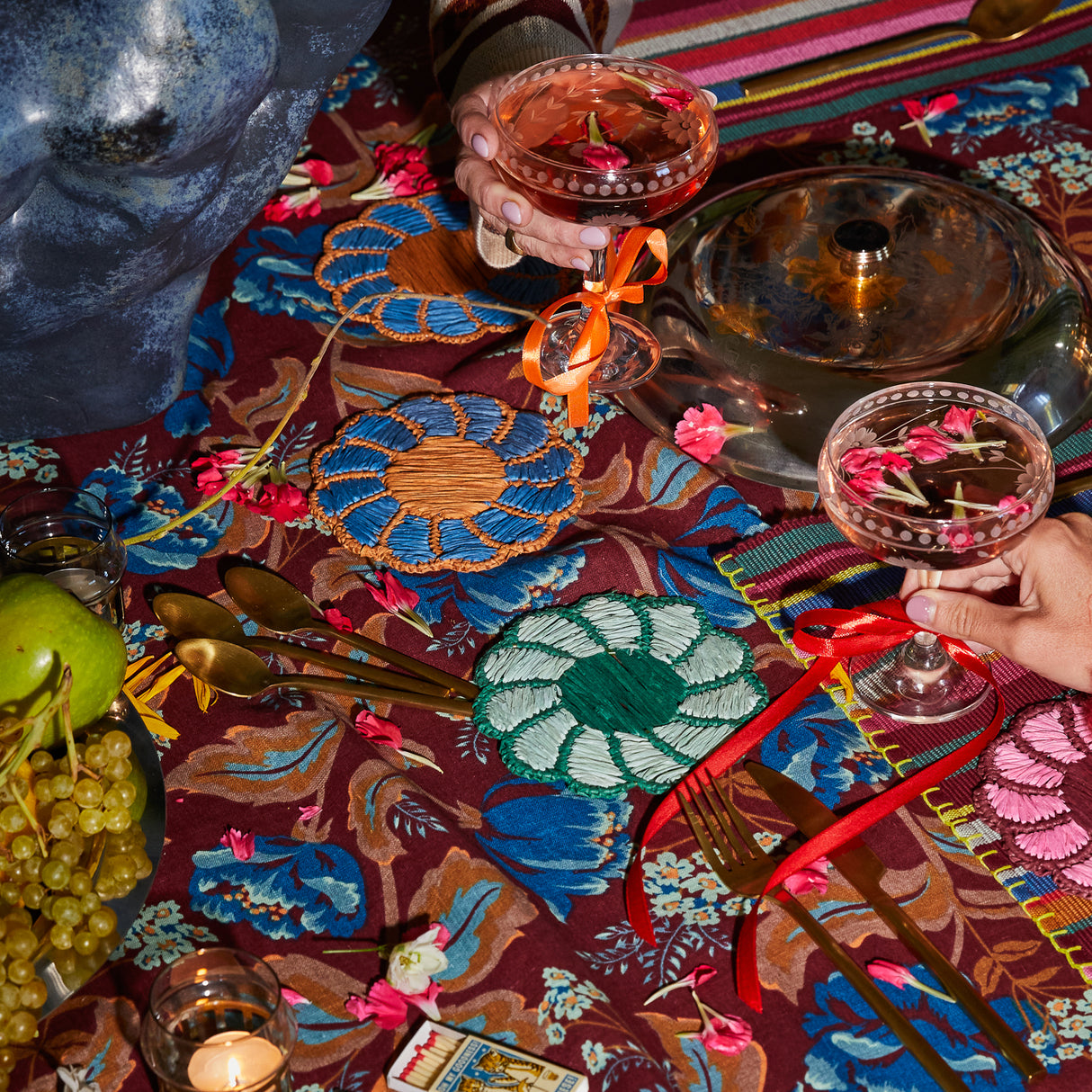 Magnolia Coaster Set - Jade