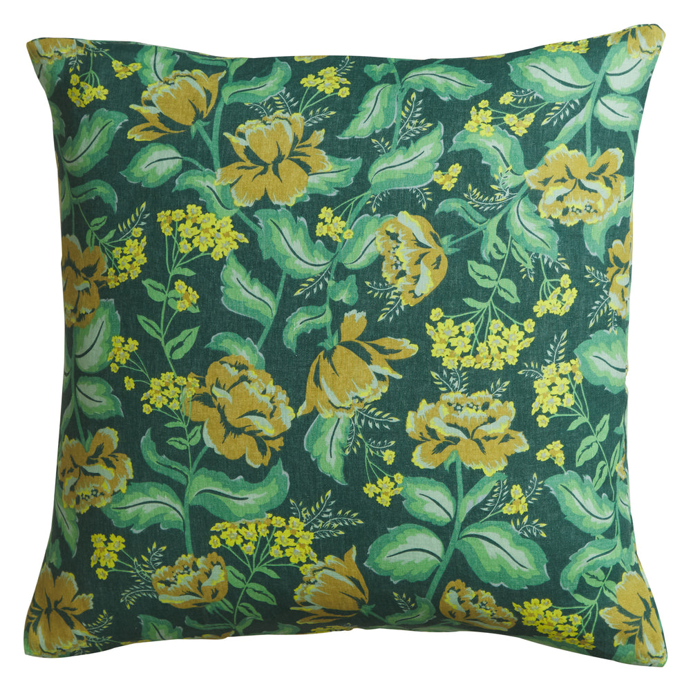 Margot Linen Euro Pillowcase Set - Forest