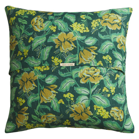 Margot Linen Euro Pillowcase Set - Forest