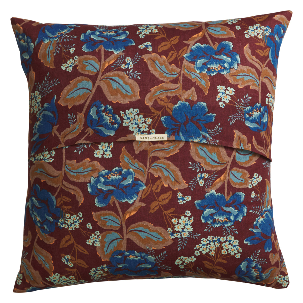 Margot Linen Euro Pillowcase Set - Mahogany