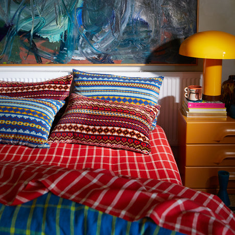 Arlette Velvet Printed Pillowcase - Mahogany Standard