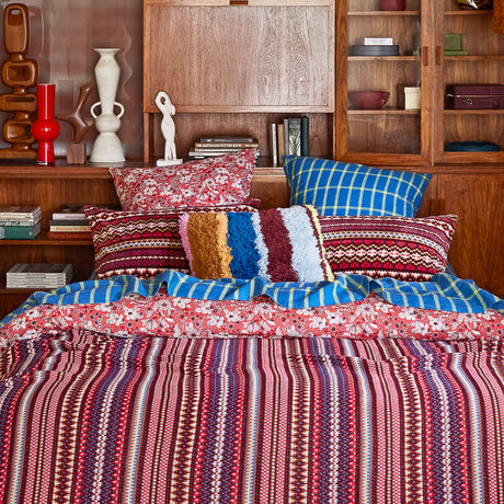Arlette Velvet Printed Pillowcase - Mahogany Standard