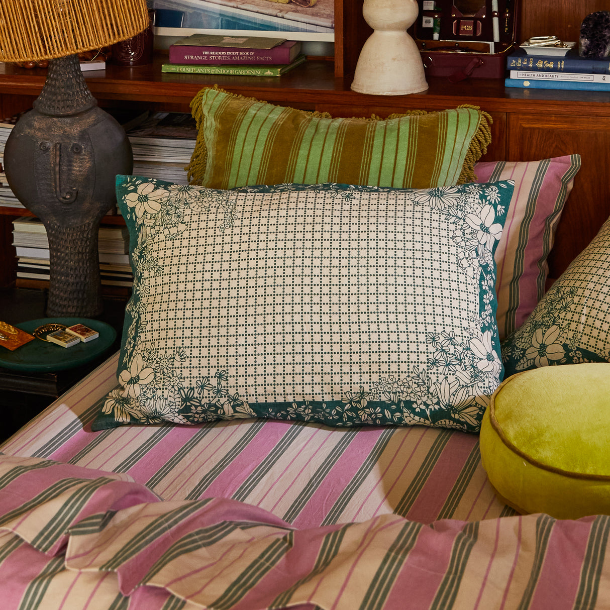 Mallorie Linen Pillowcase Set - Forest Standard