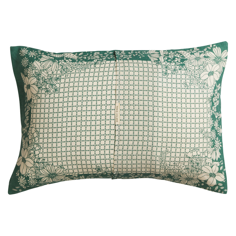 Mallorie Linen Pillowcase Set - Forest Standard