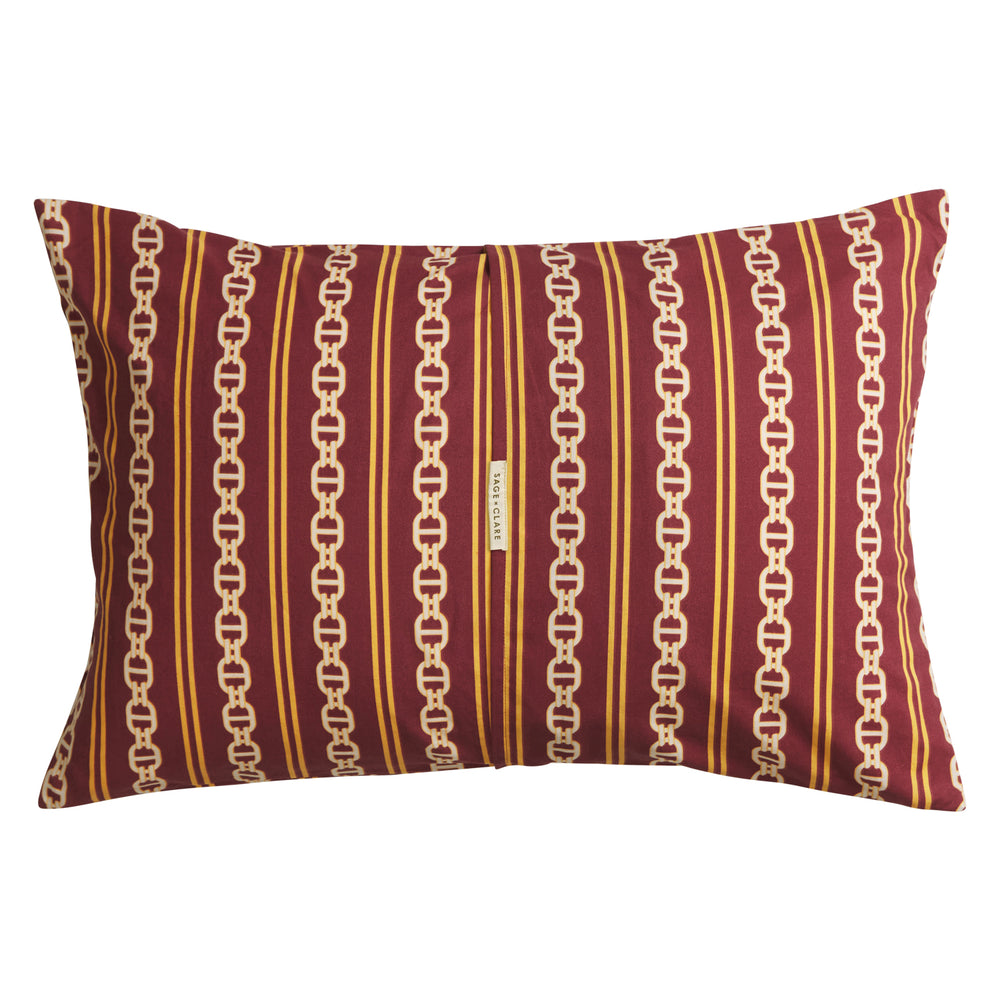 Acadia Cotton Pillowcase Set - Mahogany Standard