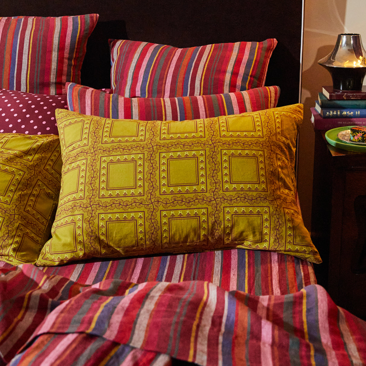 Orson Cotton Pillowcase Set - Olive Standard