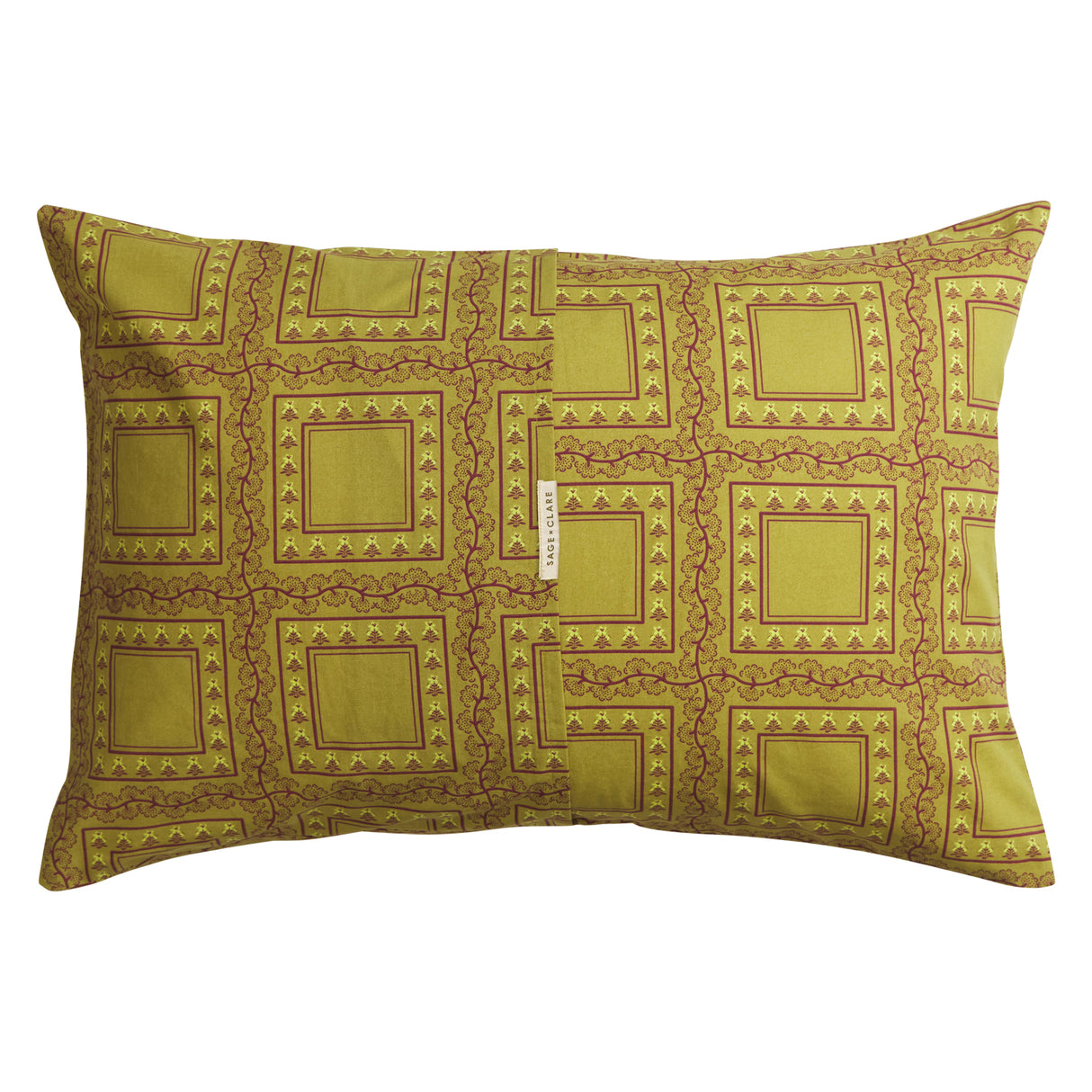 Orson Cotton Pillowcase Set - Olive Standard