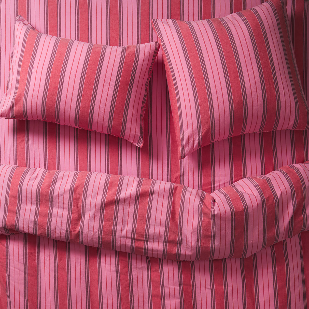 Brigitte Cotton Pillowcase Set - Scarlet Standard
