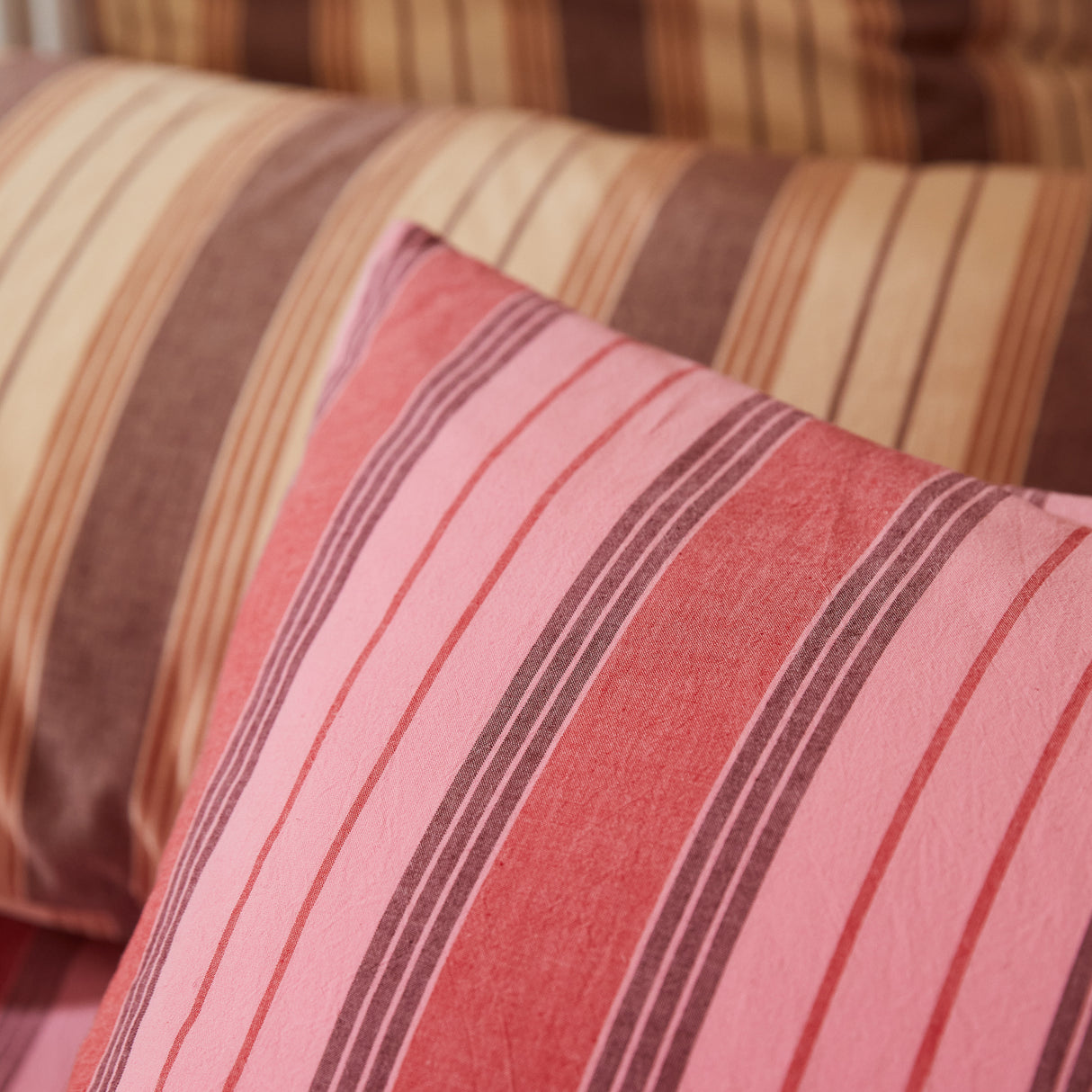 Brigitte Cotton Pillowcase Set - Scarlet Standard