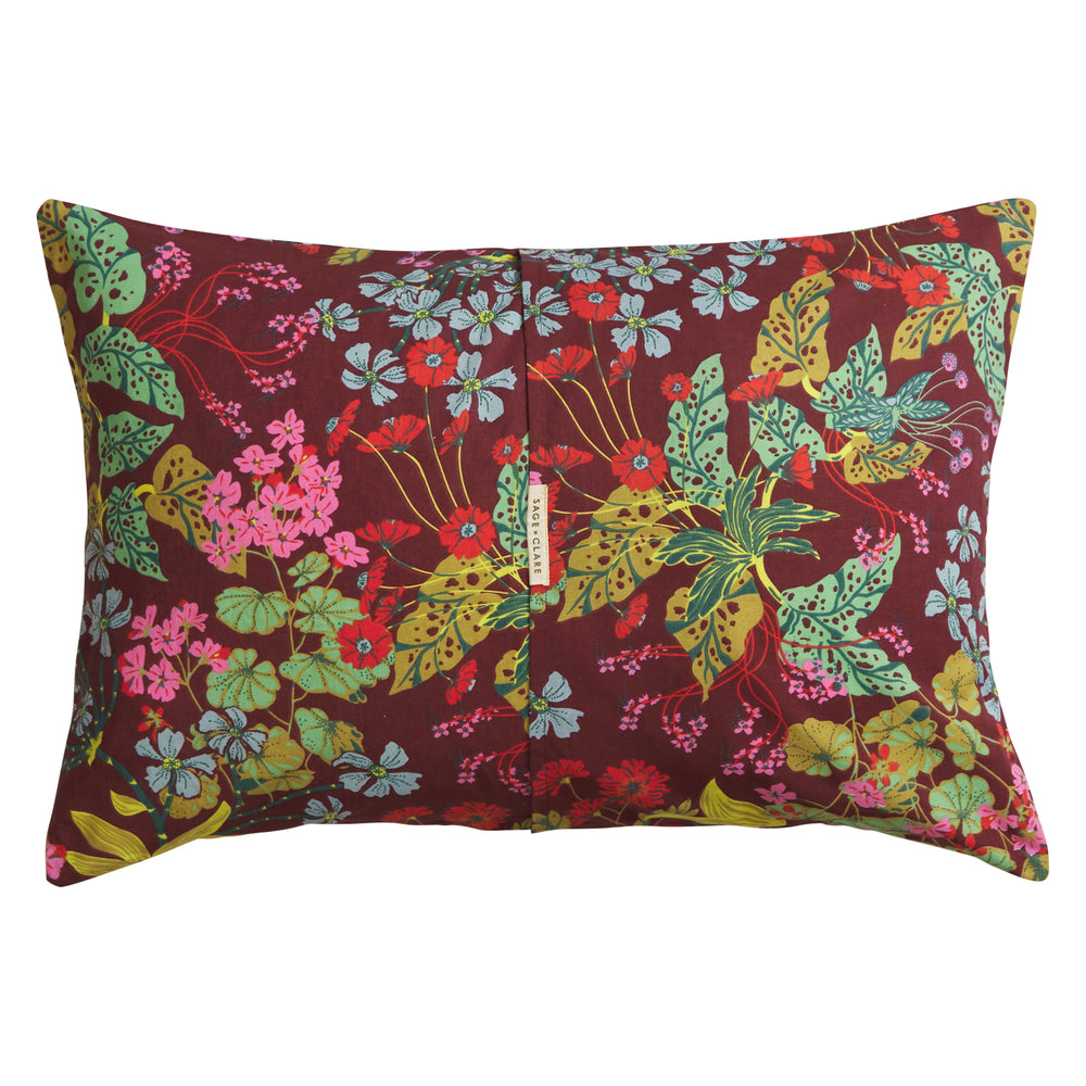 Genevieve Cotton Pillowcase Set - Mahogany Standard