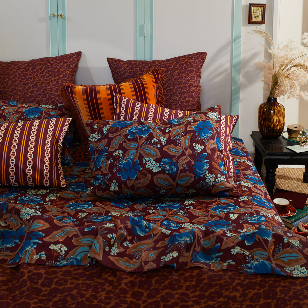 Margot Linen Pillowcase Set - Mahogany Standard