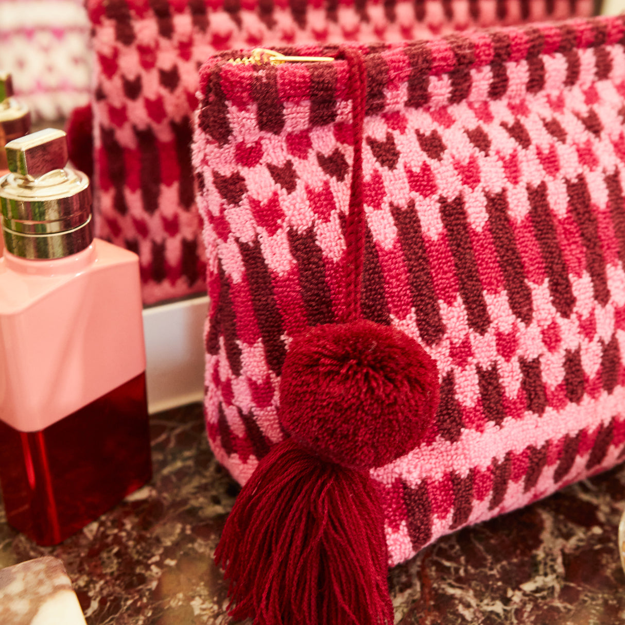 Arlette Terry Pouch - Cosmo Pink Small