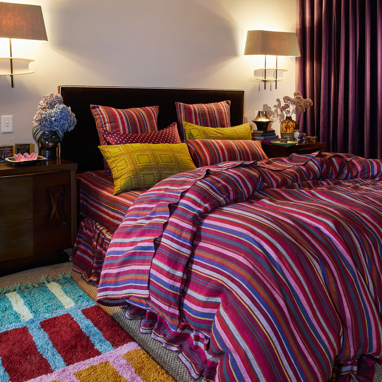 Corinne Linen Quilt Cover Queen