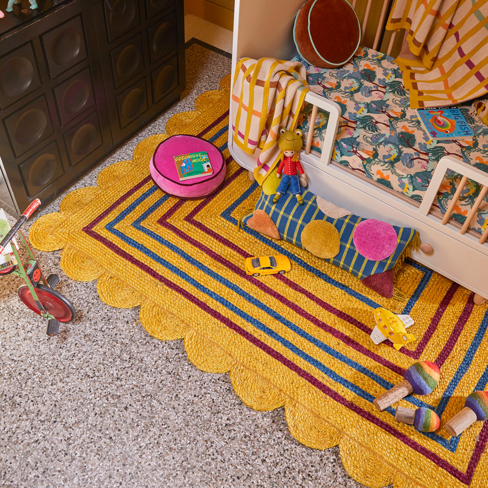 Burnet Jute Rug - Mustard