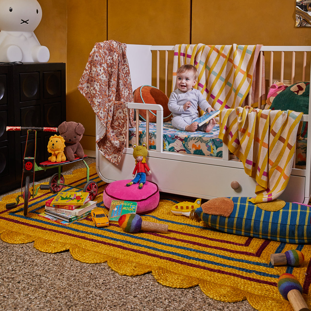 Burnet Jute Rug - Mustard