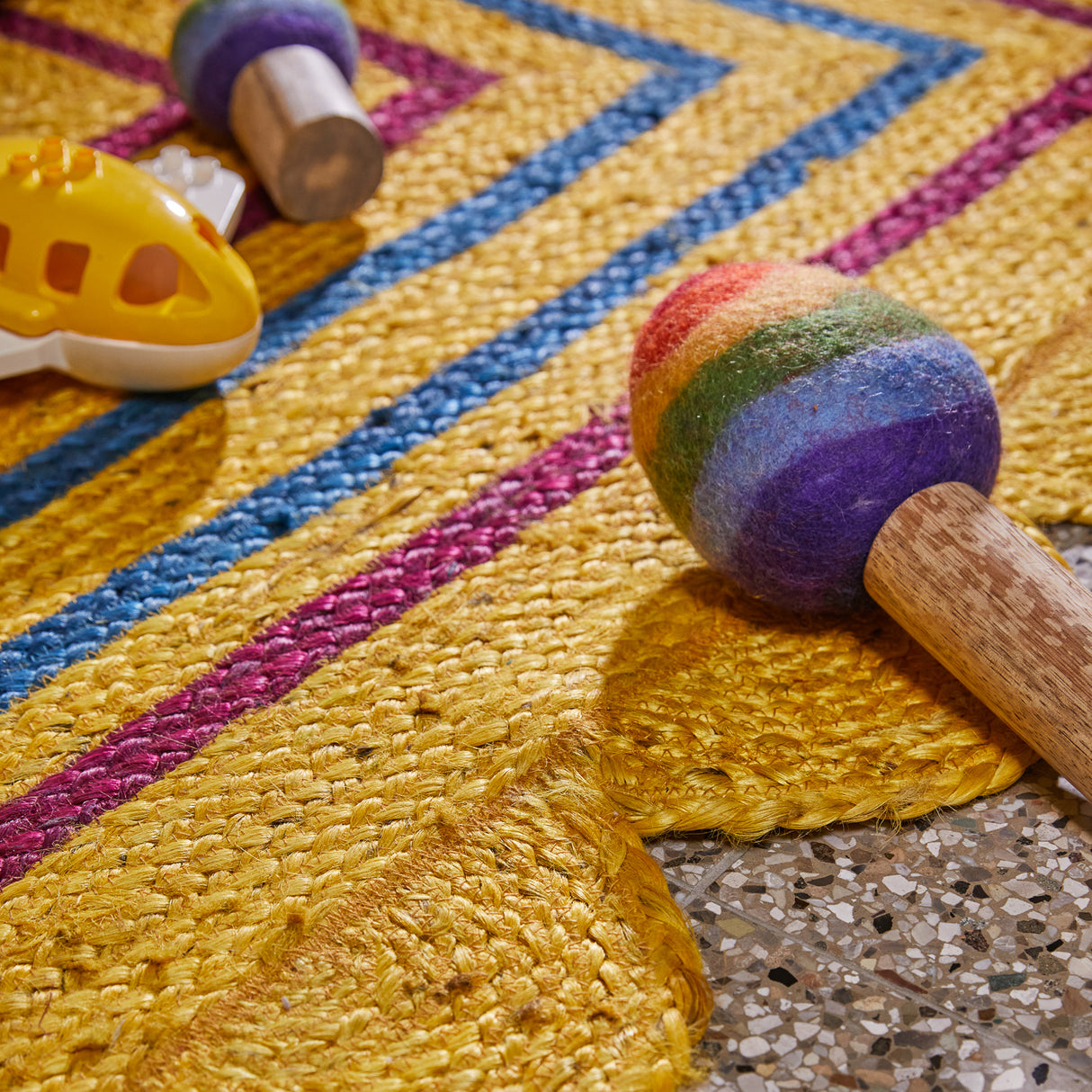 Burnet Jute Rug - Mustard