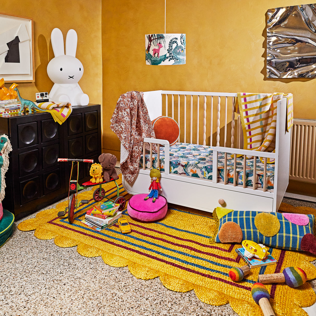 Burnet Jute Rug - Mustard