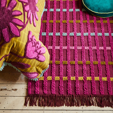 Morell Knotted Rug - Fuchsia