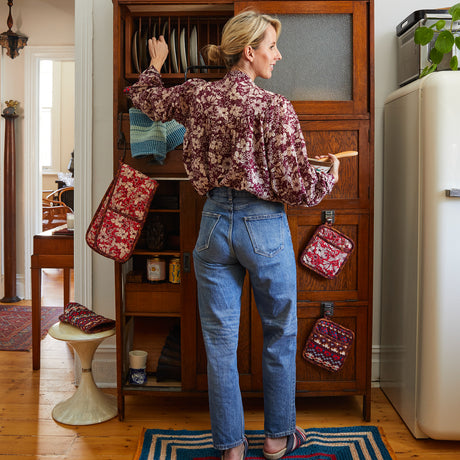 Brigitte Tea Towel - Jade