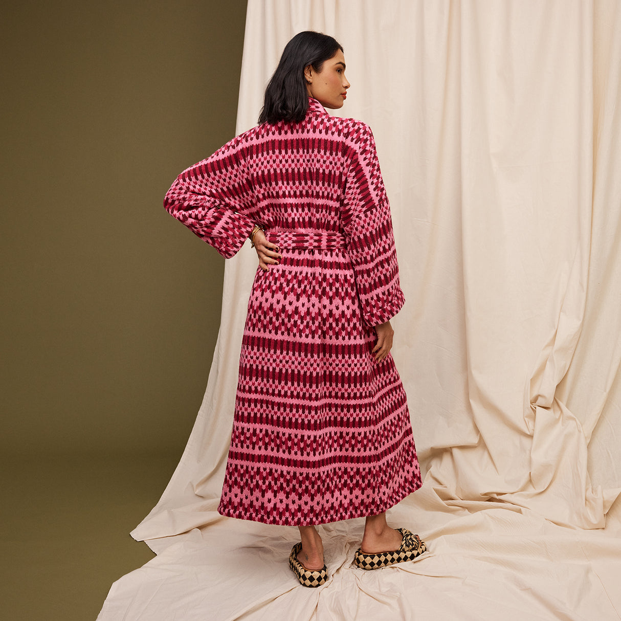 Arlette Towelling Robe - Cosmo Pink XS/S