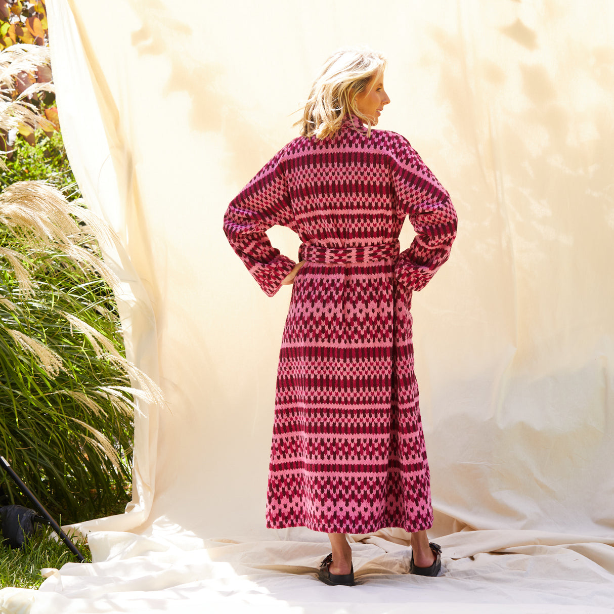 Arlette Towelling Robe - Cosmo Pink XS/S