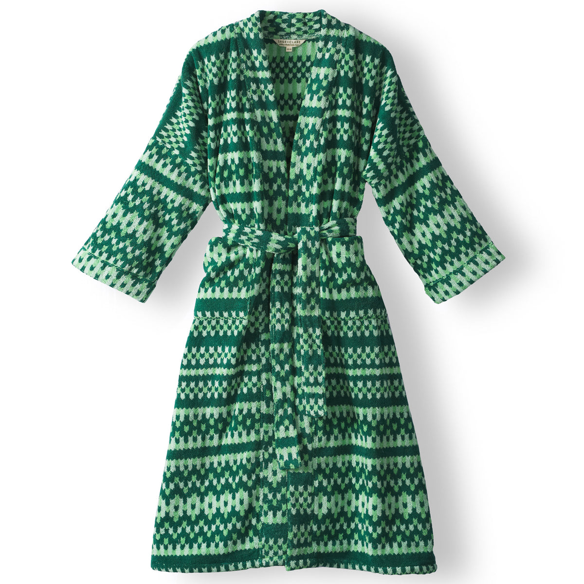 Nicolette Towelling Robe - Juniper