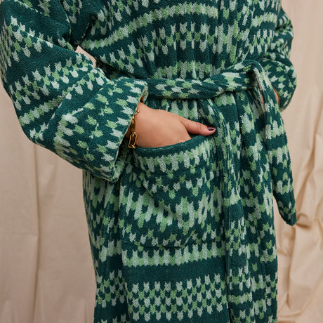 Arlette Towelling Robe - Forest XS/S