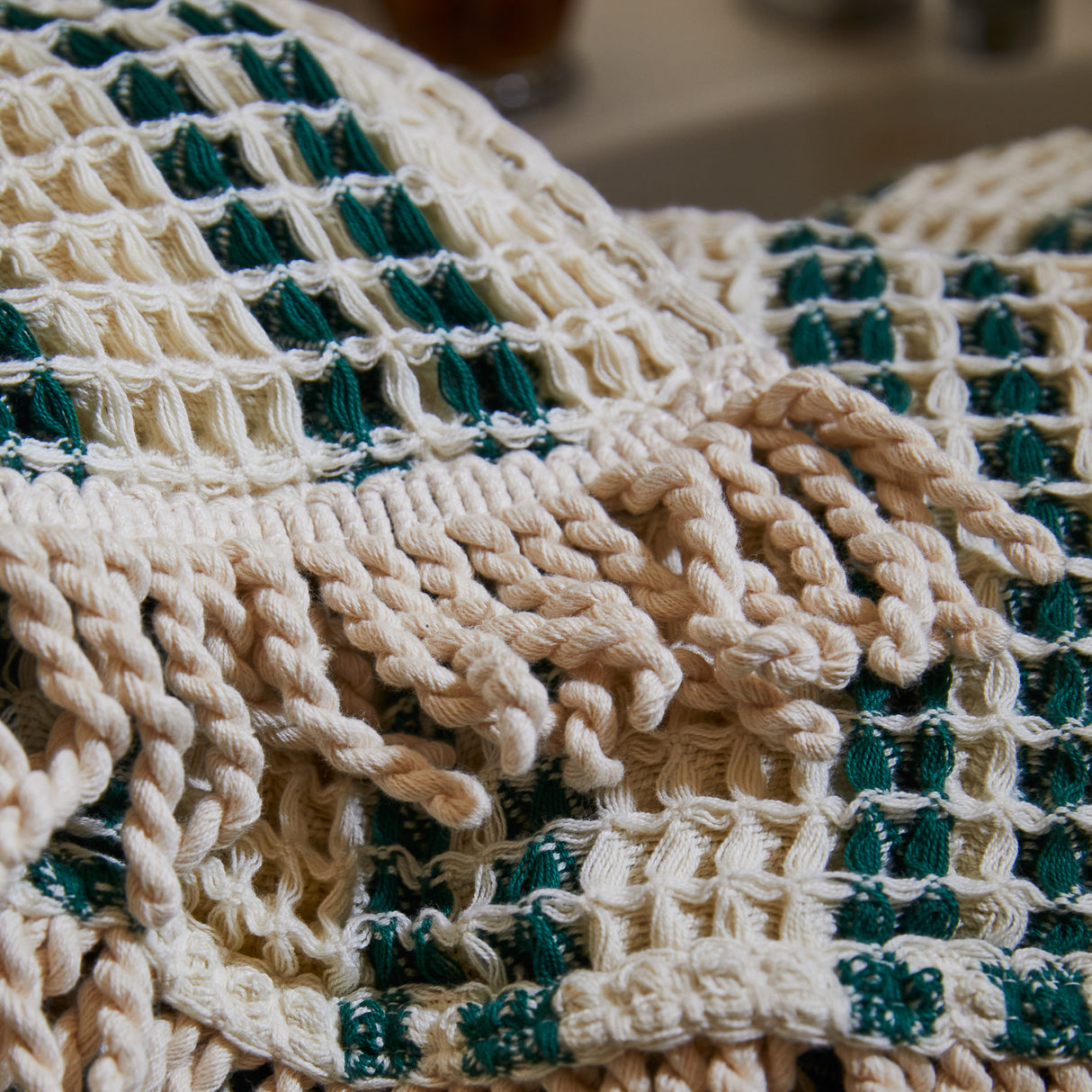 Lucien Waffle Towel - Forest