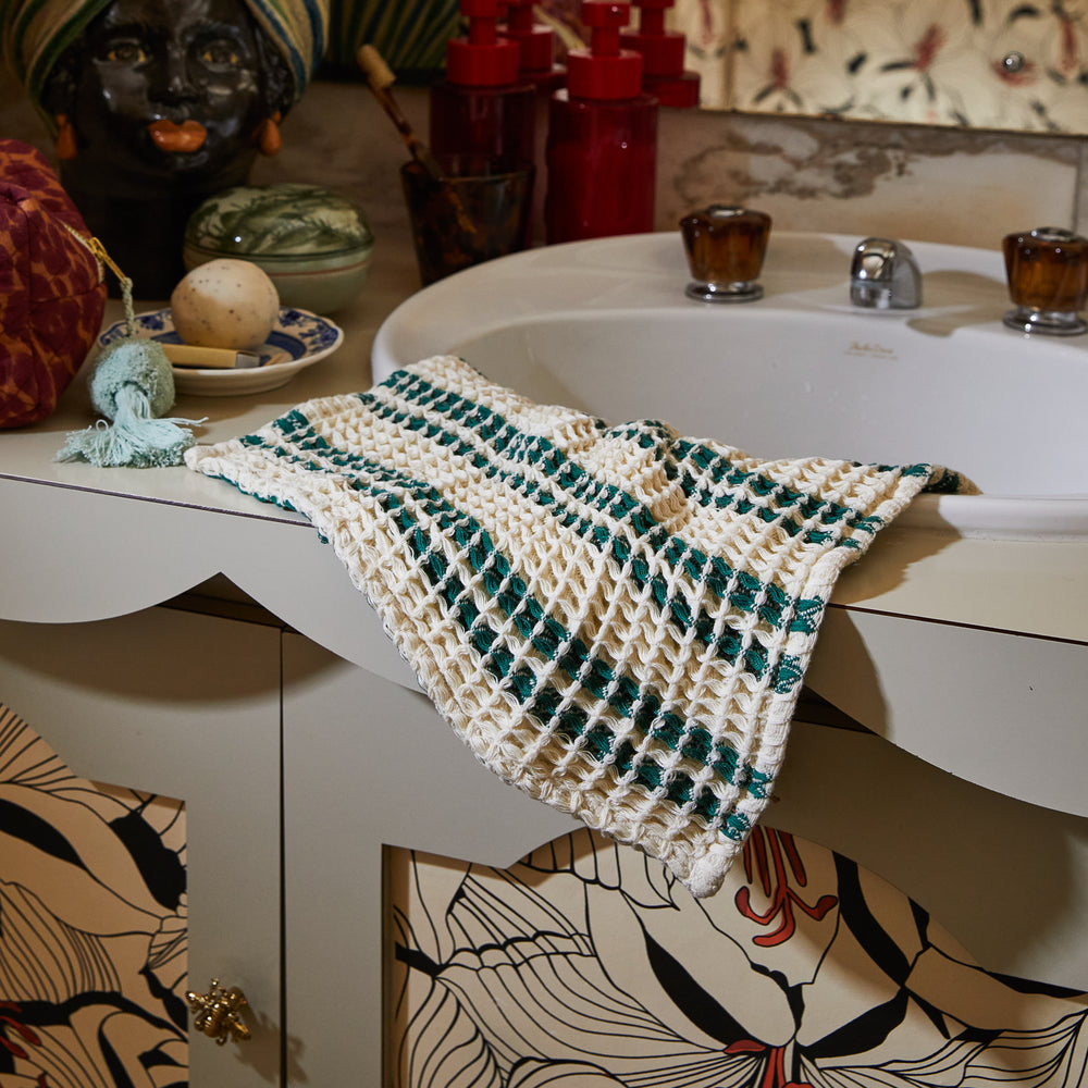 Lucien Waffle Face Washer - Forest